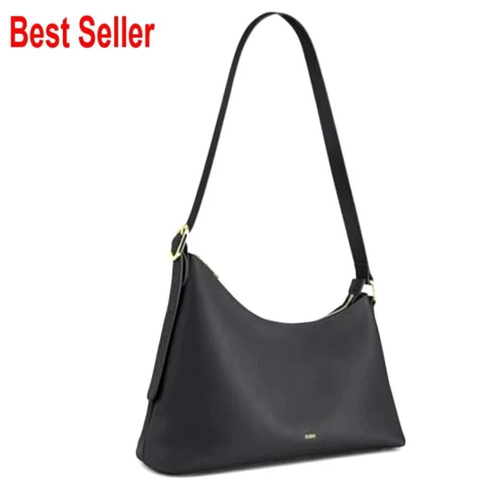 Top Grain Pebbled Cowhide Leather Hobo Bag with Adjustable Strap